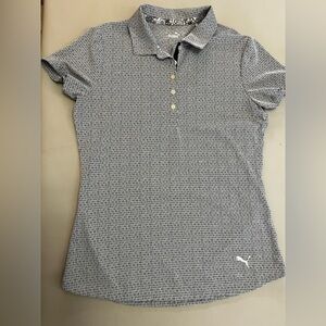 Puma Women's Black and White Button Down Shirt